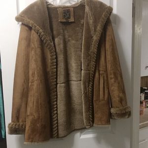 Nice! Brown faux fur coat for women size medium